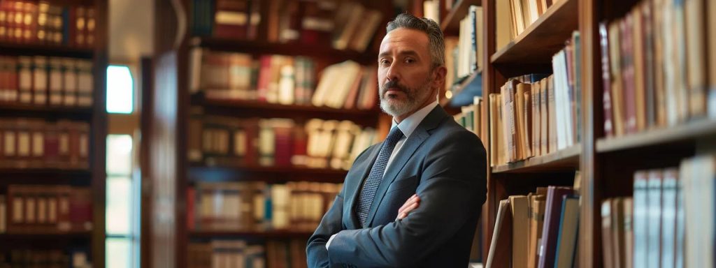 a confident attorney stands in a well-lit office, surrounded by law books and case files, exuding professionalism and expertise, symbolizing the critical factors influencing workers' comp attorney fees.