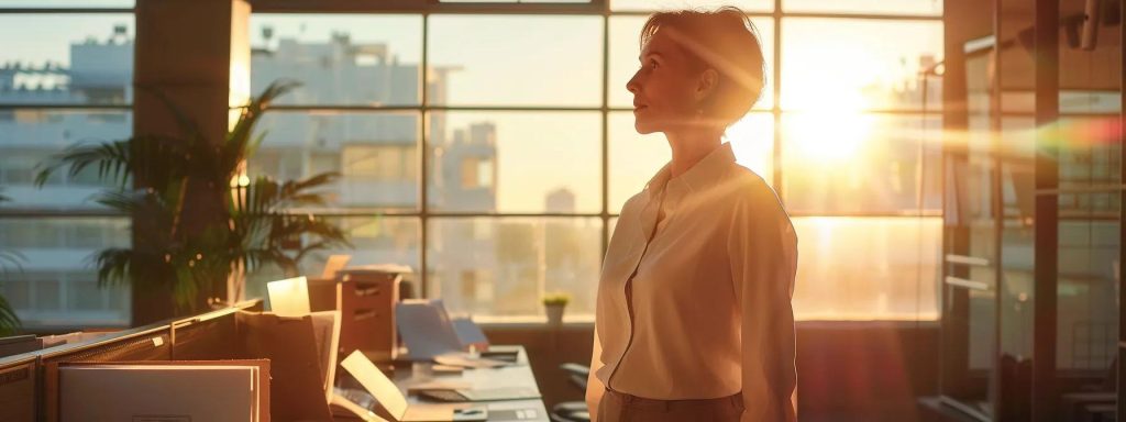 a confident individual stands in a sunlit long beach office, engaged in a focused conversation with an insurance adjuster, surrounded by visual representations of insurance documents and policy details illuminating the importance of clear communication in personal injury claims.