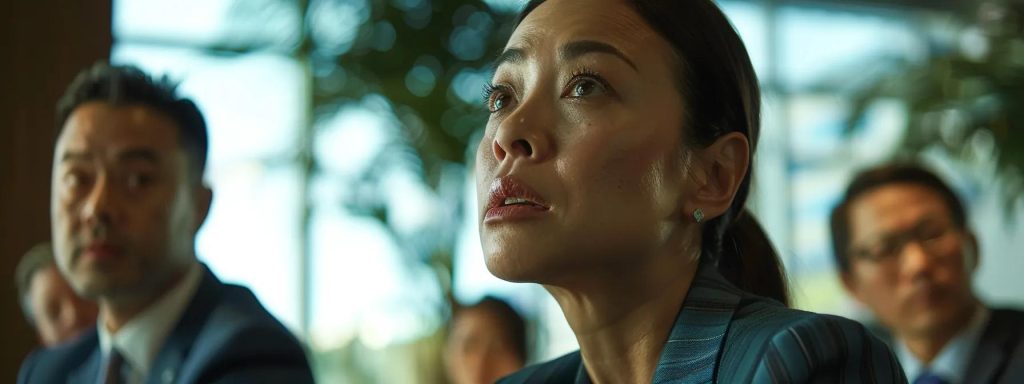 a focused and dynamic courtroom scene in long beach highlights an attorney confidently presenting a workers' compensation case, with intense expressions and a clear emphasis on the cost implications for injured plaintiffs, bathed in dramatic lighting to enhance the emotional weight of the moment.