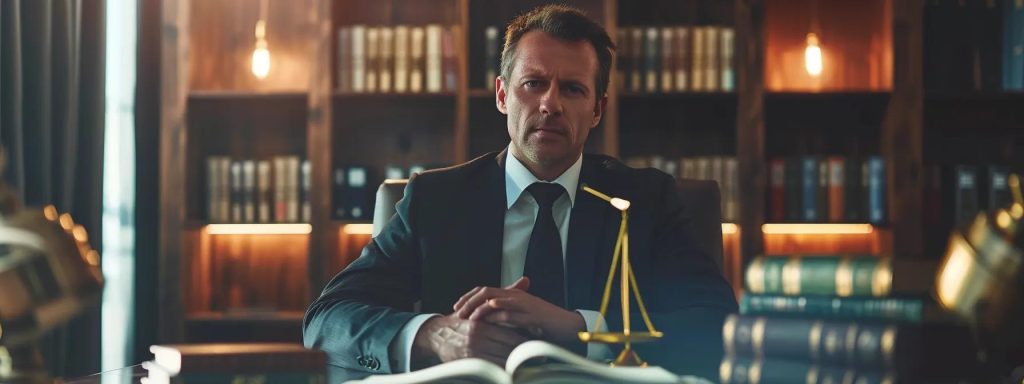 a focused attorney confidently presents a compelling case in a modern office, illuminated by soft, natural light, symbolizing the critical role of legal expertise in securing justice for injured workers.