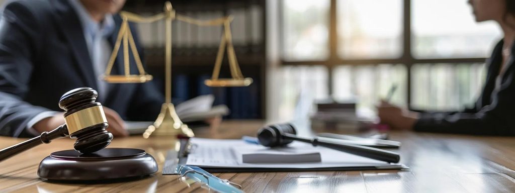 a focused composition of a confident individual discussing legal fees with an attorney in a well-lit office, emphasizing transparency and trust in the budgeting process for workers' compensation cases.