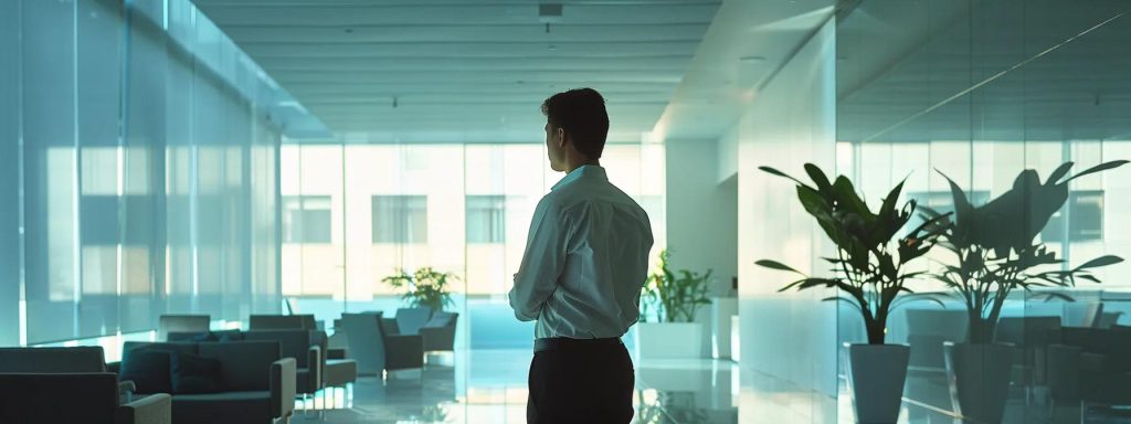 a professional worker stands confidently in a bright, modern office, urgently notifying their employer about a workplace injury, symbolizing the importance of prompt reporting for compensation.