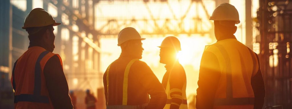 a thought-provoking scene depicting a diverse group of workers discussing and analyzing the complex regulations and limitations of workers' compensation attorney fees under a bright, focused light, symbolizing clarity and informed decision-making.