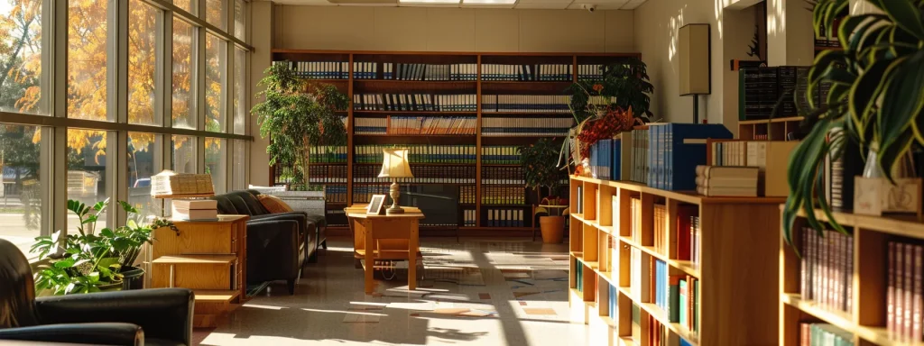 a determined victim of a drunk driving accident stands resolutely in a sunlit legal office, surrounded by supportive resources and legal books, symbolizing hope and empowerment in their journey toward justice.
