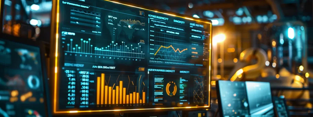 a sleek digital reporting interface showcases vibrant graphs and real-time data updates against a backdrop of industrial machinery, illustrating the transformative power of technology in enhancing workplace safety and efficiency.