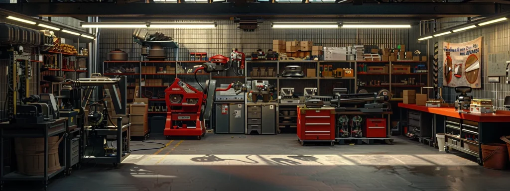 a well-organized industrial workshop, bathed in bright, natural light, showcasing meticulously maintained machinery alongside safety training materials, symbolizing a culture of proactive workplace safety.