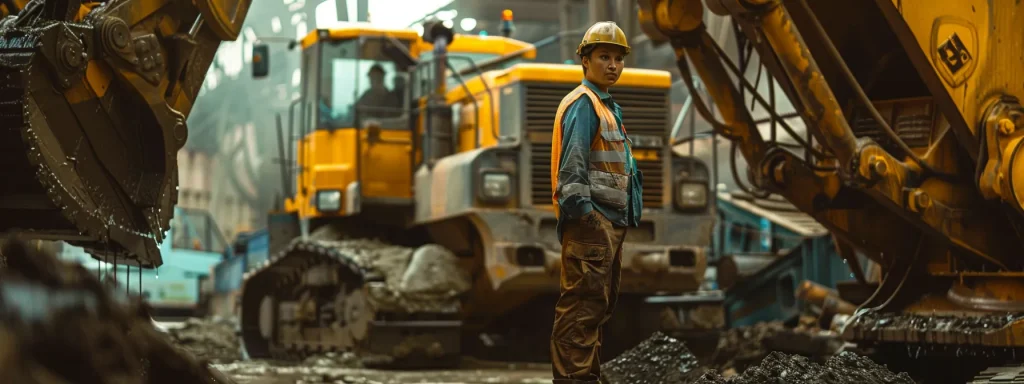 a determined worker stands amidst heavy machinery, highlighting the importance of understanding workers' rights and the urgency of documenting workplace accidents for fair compensation.